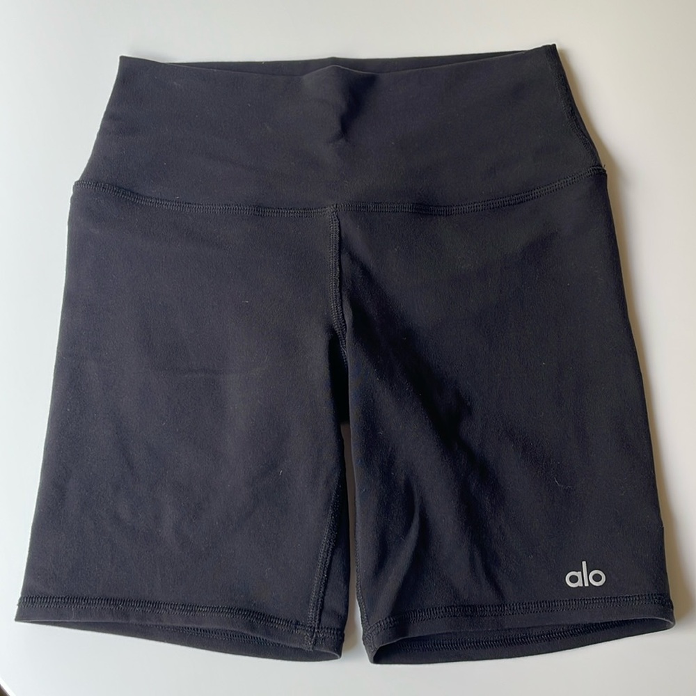 5" Airbrush High-Waist Biker Short black size small